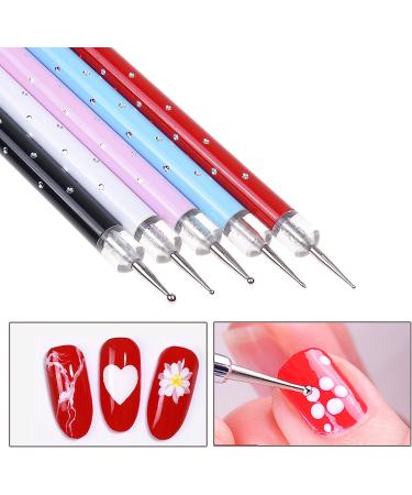 Silicone Dual Head UV Gel Nail Art Dotting Tools - Double Ended Sculpting & Dotting Pen - Buy Online on GoSupps.com
