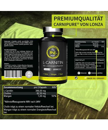 iTSME.NOW L-Carnitin 120 Capsules - High-Quality Lonza L-Carnitine Made in Germany | Premium Sports & Fitness Supplement - Buy Online on GoSupps.com