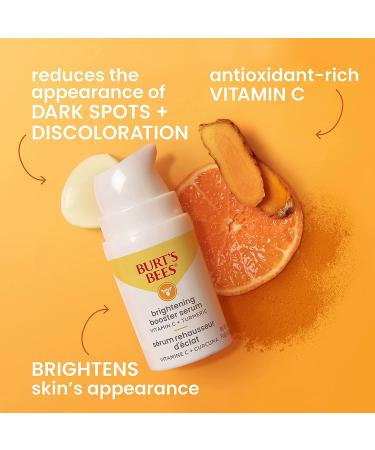 Burt's Bees Vitamin C Turmeric Face Serum - Brightens Skin, Reduces Dark Spots & Wrinkles - Lightweight Hydrating Booster (1 oz) - Buy Online on GoSupps.com