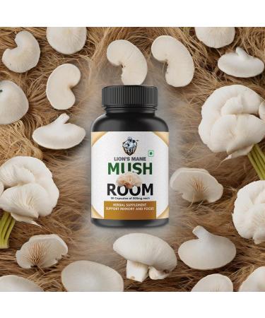 YetiEnergy Lions Mane Supplement Capsules Mushroom Supplement - Lions Mane Powder 90 Capsules - Organic Non-GMO Gluten-Free - Brain Boost Immune Support Memory & Focus - Buy Online on GoSupps.com