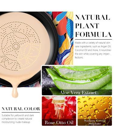 Mushroom Head Air Cushion CC Cream - Moisturizing Concealer Makeup for All Skin Types - Buy Online on GoSupps.com