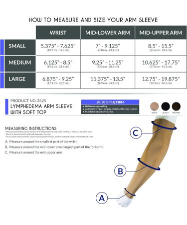 Truform Lymphedema Compression Arm Sleeve - 20-30 mmHg Post Mastectomy Support Beige Small (Pack of 2) | International Shipping Available - Buy Online on GoSupps.com