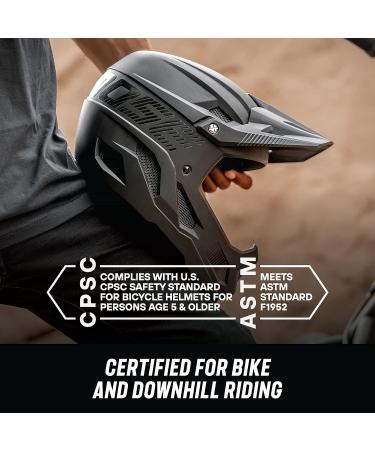 Mongoose Full Face Team Issue Bike Helmet | Matte Black Adult/Small | Head Circumferences 47-62cm - Youth & Adult Sizes - Buy Online on GoSupps.com