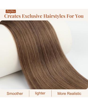 Flufymooz Ponytail Extension - 66 cm Straight & Curly Synthetic Horse Tail for Women | Chocolate to Light Brown - Buy Online on GoSupps.com