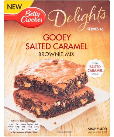 Betty Crocker Gooey Salted Caramel Brownie Mix 430g - Delicious Treat for Dessert Lovers - Buy Online on GoSupps.com