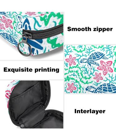 Sea Turtle Seaweed Starfish Menstrual Pad Storage Bag - Portable Period Pouch for Women - Color 2 - Buy Online on GoSupps.com