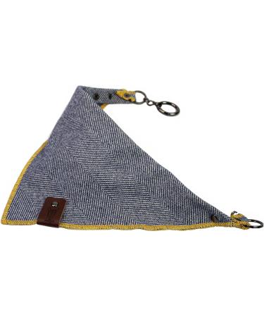 Vanclyde Sydney Dog Half Triangle Bandana - Stylish Blue-Gelb Accessory with Carabiner Closure | Size S for Dogs - Buy Online on GoSupps.com