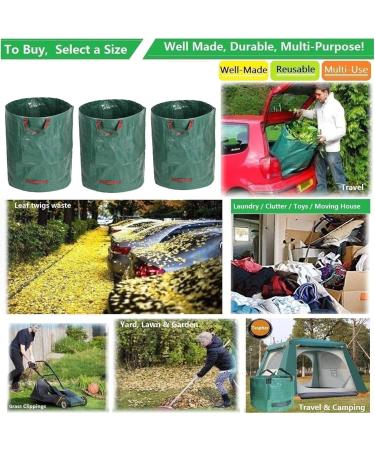Bags - Lawn Bags with Strong Flexible Hoop Large Bags Grass Bags for Lawn Fallen Leaves Trimmed Flowers Compost Trash Aezon Transmitted - Buy Online on GoSupps.com