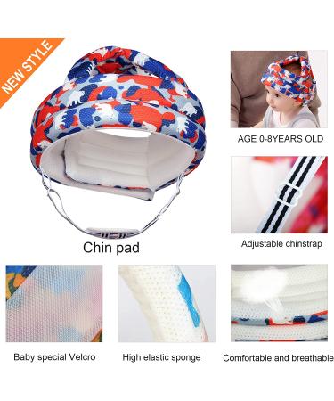 Adjustable Infant Toddler Safety Helmet | Breathable Baby Head Protector for Crawling and Walking | No Bump Head Cushion | Bumper Bonnet Baby Protection Hat - Bear-Blue - Buy Online on GoSupps.com