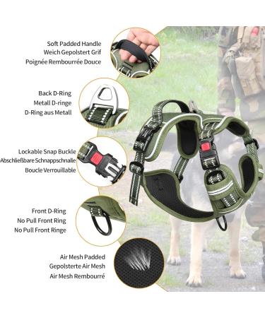 Shop Heele Adjustable Dog Harness - Reflective & Anti-Train for Running | Lockable Snap Lock - Green M Size (38-71cm) - Best for International Shipping - Buy Online on GoSupps.com