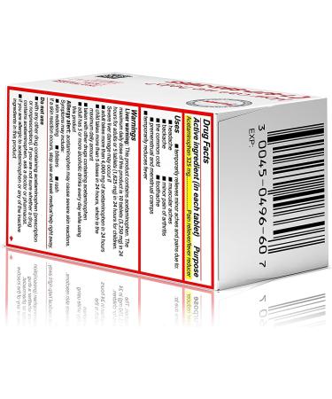 Tylenol Regular Strength Acetaminophen Tablets - 100 ct (Pack of 2) - Buy Online on GoSupps.com