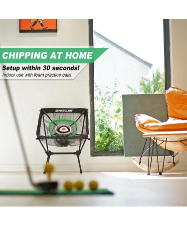 SENSECLUB Indoor Golf Chipping Net with Mat, Target, Tee & Balls - Backyard Golf Accessories for Swing Practice | Golf Gifts - Buy Online on GoSupps.com