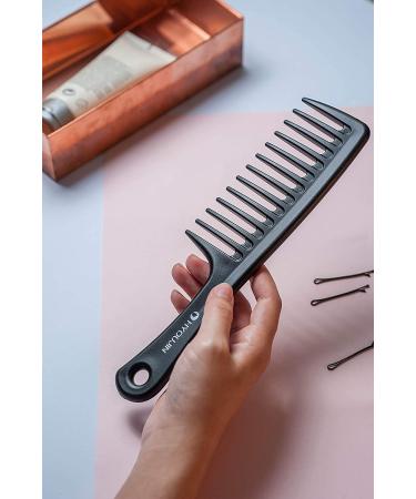 HYOUJIN Black Wide Tooth Detangling Comb - Best Styling for Curly Wet Long Hair - Buy Online on GoSupps.com