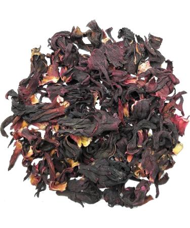 Organic Hibiscus Flowers Herbal Loose Tea by Marcoina - Cut Petals 227g in Resealable Bag Caffeine-Free from Egypt - Perfect for Hot or Cold Brew Tea - Known as Hibiscus sabdariffa. - 8oz. Hibiscus Organic Cut Flower 227g(8oz) - Buy Online on GoSupps.com