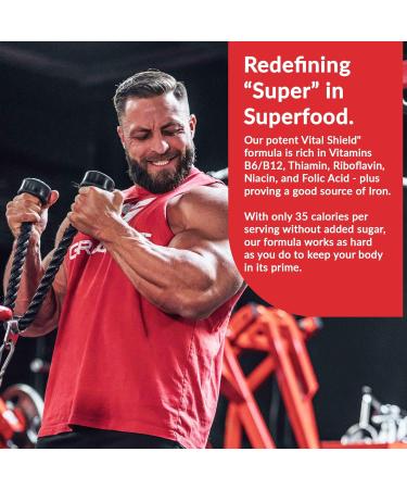 Granite Nutrition Vital Shield - USDA Organic Superfood Greens with Mushrooms & Tart Cherry for Energy Immunity & Gut Health - Very Berry (30 Servings) Very Berry Greens - Buy Online on GoSupps.com