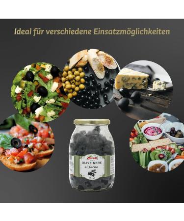 Novella Olive Nere al Forno - Stone-Free Black Olives 660g | Gourmet Dried Delicatessen for Antipasti - International Shipping - Buy Online on GoSupps.com