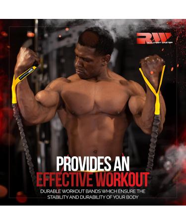 Ron Williams Resistance Bands with Handles | Portable Full Body Workout - 54 Long 15 lbs for Men & Women | Exercise Training Tool - Buy Online on GoSupps.com