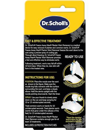 Dr. Scholl's Freeze Away MAX Plantar Wart Remover - 10 Applications Fast 15-Second Treatment Precision Spray for Easy Wart Removal - Shop Internationally - Buy Online on GoSupps.com