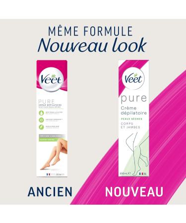 VEET PURE - Hair Removal Cream for Body and Legs - Dry Skin - No Amonia Odor - 200 ml - Buy Online on GoSupps.com