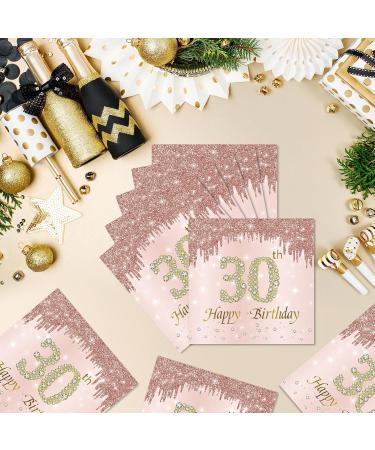 40 Pink Napkins for 30th Birthday - Premium 33x33cm Party Decor for Men & Women - Buy Online on GoSupps.com