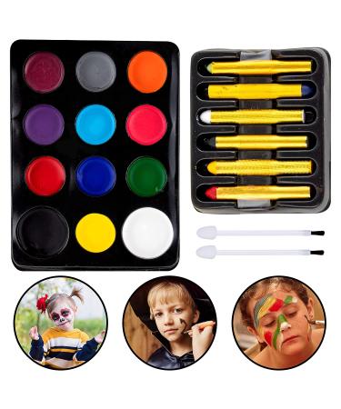 Spooktacular Creations 25 PCS Halloween Family Makeup Kit - 12 Color Face & Body Paint for Zombie Cosplay, Wounds, Injuries & Blood - Halloween Costume Makeup Set for Party Supplies - Buy Online on GoSupps.com