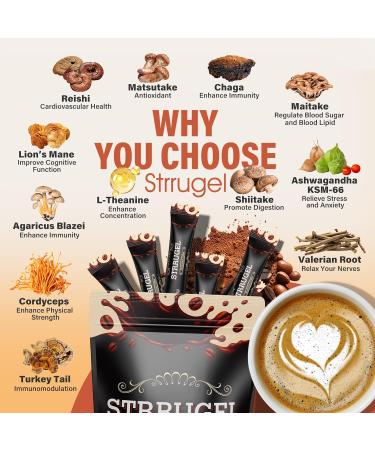 Organic Mushroom Coffee with Lion s Mane & Reishi - 9 Functional Mushrooms + Ashwagandha for Focus Energy & Stress Relief - Low Caffeine Instant Coffee Sticks 32 Servings Original & Vanilla 6.7 Ounce (Pack of 1) - Buy Online on GoSupps.com