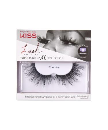 KISS Lash Couture Triple Push-up False Eyelashes 'Halloween 02' Includes Contact Lens Friendly Easy to Apply Reusable Strip Lashes 1 Pair (Pack of 1) Chemise