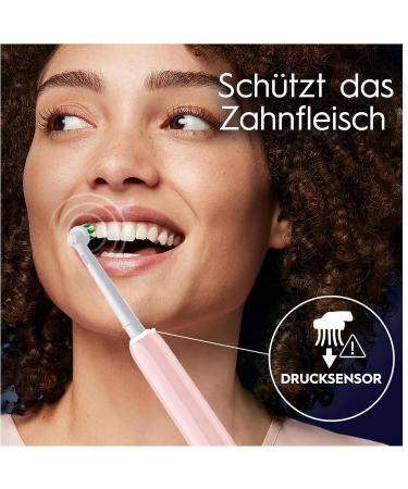 Oral-B Pro Series 1 Electric Toothbrush - Travel Case 3 Cleaning Modes Pressure Sensor Pink & Brown - Ultimate Dental Care - Buy Online on GoSupps.com