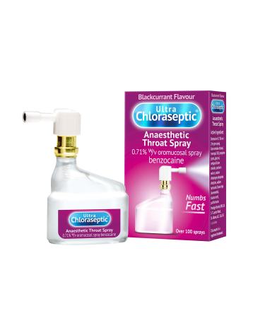 Ultra Chloraseptic Anaesthetic Throat Spray 15ml Blackcurrant Flavour fast acting relief for sore throat pain
