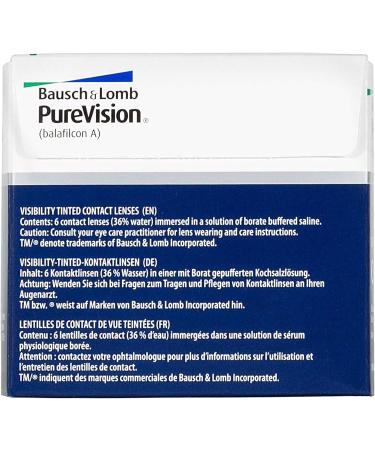 Bausch + Lomb PureVision Monthly Spherical Contact Lenses - 6 Pack BC 8.6mm Dia 14.0mm 1.0 Dioptria - Soft & Comfortable for Clear Vision - International Shipping Available - Buy Online on GoSupps.com