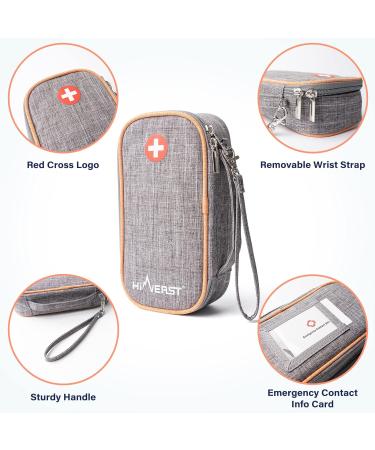 Insulin Cooler Travel Case - Diabetic Bag for Diabetes Supplies - Keep Medicine Cold with Ice Packs - Grey - Buy Online on GoSupps.com