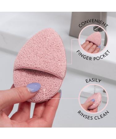 S&T INC. Face Scrubber Exfoliator | Reusable Makeup Remover Pads | Blue & Pink Facial Sponges | 2-Pack for Effective Face Wash - Buy Online on GoSupps.com