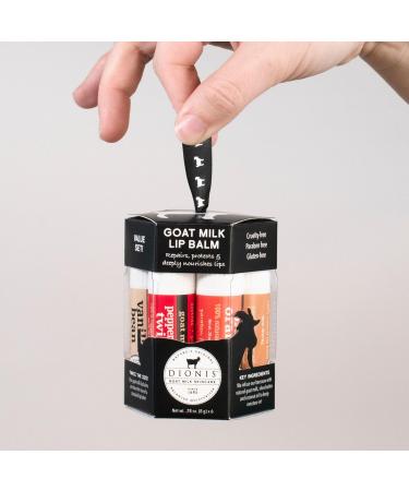 Dionis Goat Milk Lip Balm 6-Pc Ornament Set 0.28oz (Pack of 6) Assorted Flavors - Holiday Edition - Buy Online on GoSupps.com