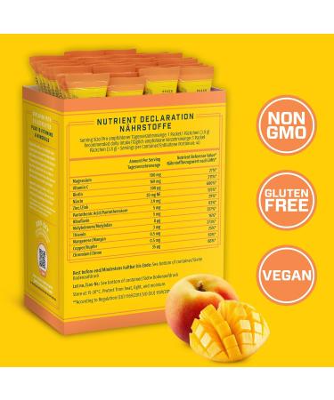 Key Nutrients Electrolytes Sachets - Tropical Peach Mango Hydration Powder with 16 Vitamins & Minerals - 40 Servings - Buy Online on GoSupps.com