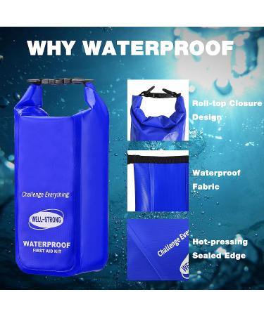 Waterproof First Aid Kit Roll Top Boat Emergency Kit - WELL-STRONG WS011-blue - Buy Online on GoSupps.com