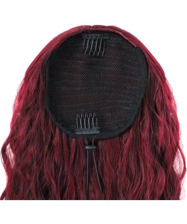 Luovce Synthetic Ponytail Extension Long Wavy Drawstring Ponytail Hair Extension 26 inches #99j Colour - Buy Online on GoSupps.com