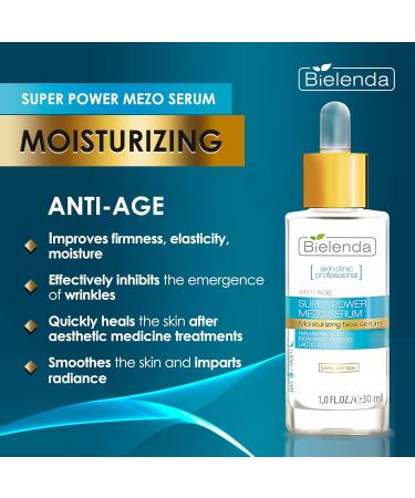 Buy Bielenda Skin Clinic Super Power Mezo Serum | Hydrating Anti-Age 30ml - International Shipping - Buy Online on GoSupps.com