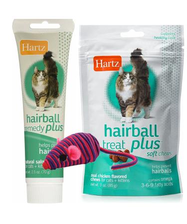Hairball Remedy Plus Bundle Color:Paste/Treats/Hypno Mouse