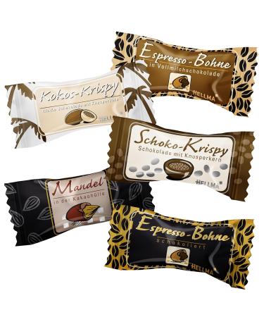 HELLMA Selection - 200 Assorted Individually Wrapped Chocolates | 5 Varieties - Perfect for Hotels Caf s & Restaurants - International Shipping - Buy Online on GoSupps.com
