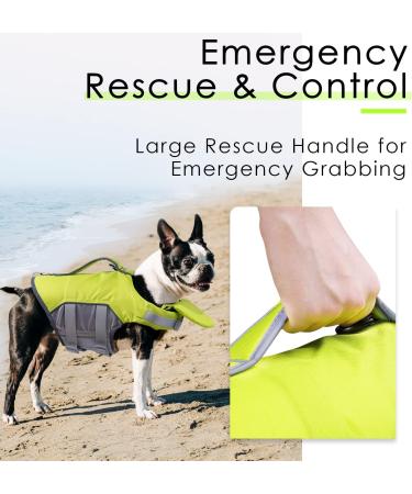 ThinkPet Dog Life Jacket - Adjustable Reflective & Buoyant - XL Green - Safe Swimming for Your Pet - Buy Online on GoSupps.com