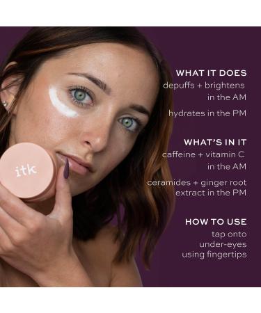 ITK Skincare Day & Night Undereye Cream Duo | Vitamin C & Caffeine Day Cream | Anti-Aging PM Cream with Ceramides & Ginger Root | Brighten & Moisturize - Buy Online on GoSupps.com