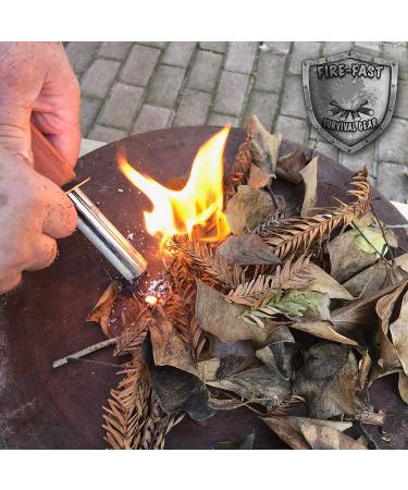 Fire-Fast Trekker: Emergency Waterproof Survival Fire Starter - Magnesium and Euro Fire Steel Ferro Rod - Compact Durable Tool for Bushcraft, Camping, Backpacking, Hiking, Hunting, or Bug Out Bag - 1 Pack - Buy Online on GoSupps.com