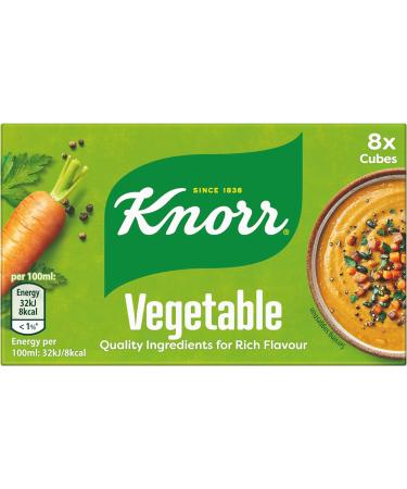 Knorr Vegetable Stock Cubes | Gluten-Free | 8x10g Single Cubes | Enhance Flavor in Vegetable-Based and Vegetarian Meals - Buy Online on GoSupps.com