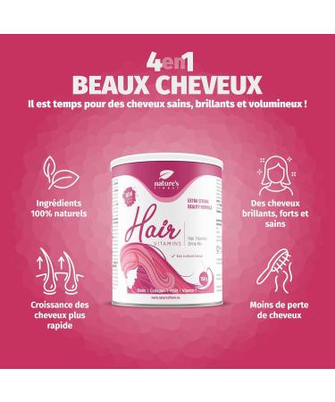 Nature's Finest Hair Vitamins | Biotin Collagen Vitamin C & MSM Powder Supplement | Curly Strong & Healthy Hair - Buy Online on GoSupps.com