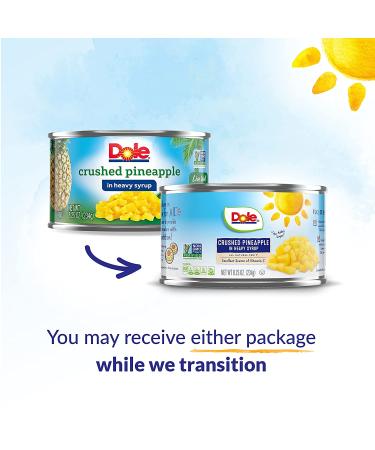 Dole Canned Crushed Pineapple in Heavy Syrup 8.25 Oz - Pack of 12 - Buy Online on GoSupps.com