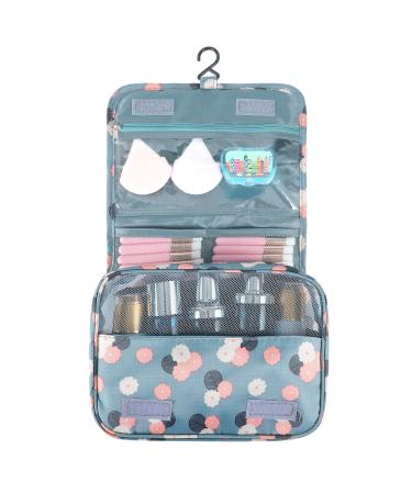 Toiletry Bag, Waterproof Hanging Cosmetic Bag Portable Travel Makeup Pouch Multifunction Handle Travel Toiletry Bag Organizer with Hook for Women Girls(Blue) - Buy Online on GoSupps.com