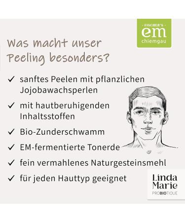  Linda Marie PROBIOTIQUE Exfoliating scrub 50ml | Gentle and effective exfoliator | Certified organic natural cosmetics | Vegan and microplastic-free - Buy Online on GoSupps.com