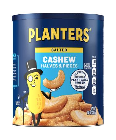 Planters Salted Cashew Halves & Pieces (14 oz Canister) Salted 1