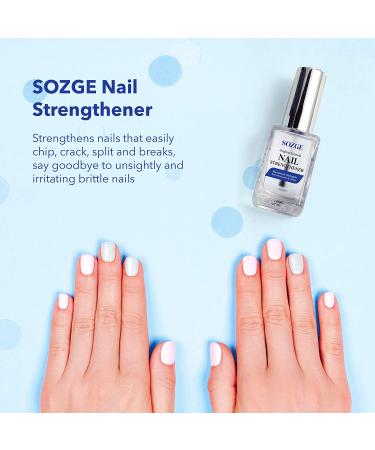 Extra Strong Nail Strengthener Serum - Top/Base Coat for Weak & Damaged Nails - Cuticle Care Growth Treatment - 1 Pack - Buy Online on GoSupps.com