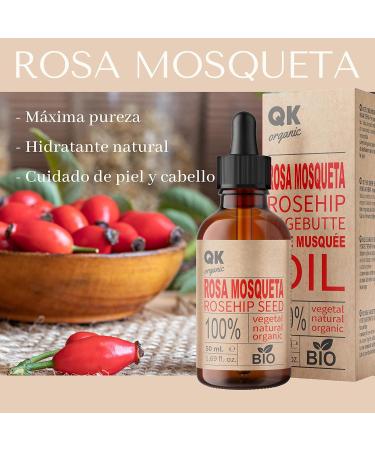 Organic Rosehip Oil 50ml - 100% Pure Vegan - Cold-Pressed for Scars Stretch Marks & Anti-Aging - Buy Online on GoSupps.com